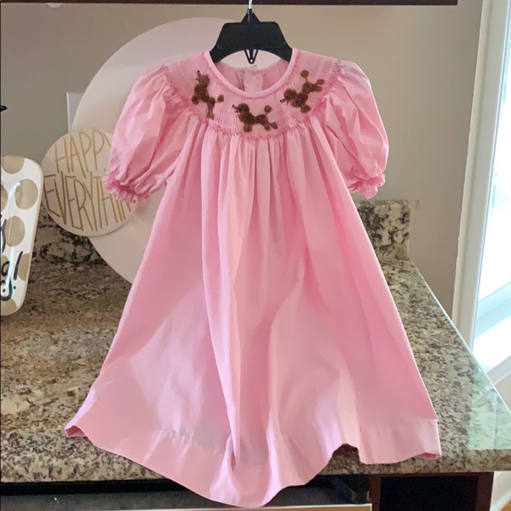 Smocked Poodle Dress! Like brand new . 2 T